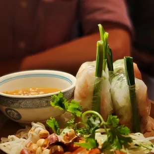 $12 - goi cuon - spring roll with shrimp &amp; pork, dipping sauce