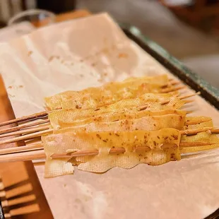 Grilled tofu skin