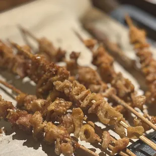 Sweet, and crispy chicken skin