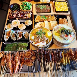 My lunch table!!!! Such a feast!