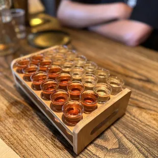 24 shots of chrysanthemum and lychee wine