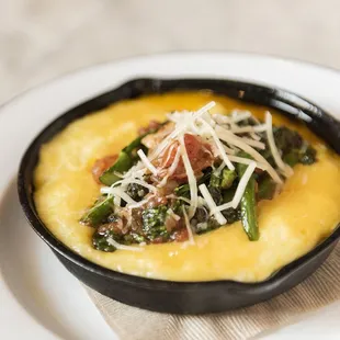 a bowl of food on a table