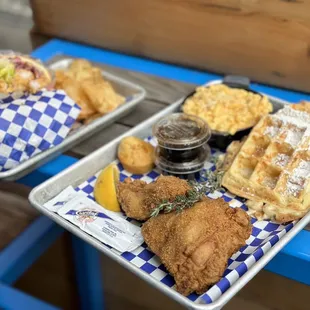 waffles, food