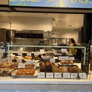 Big beautiful pastries charmingly displayed