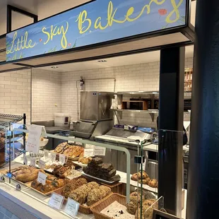a display of baked goods