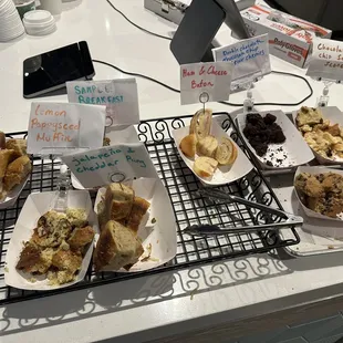 a variety of baked goods