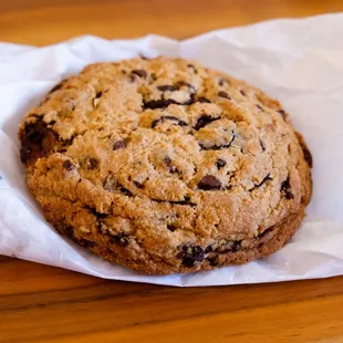large chocolate chip cookie