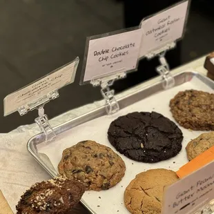 Cookies are delicious! Our favorites are oatmeal raisin and the double chocolate chip