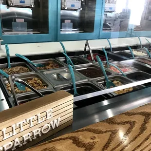 a display of ice creams