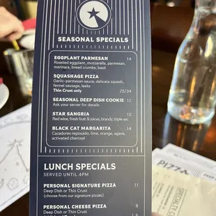 a menu for a special occasion