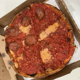 pizza, food