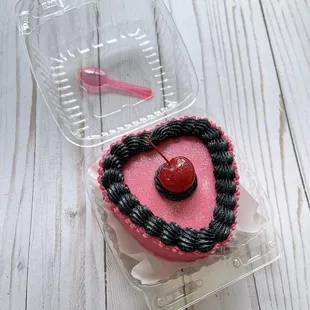 a heart shaped cake
