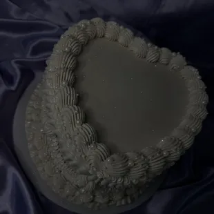 a heart shaped cake