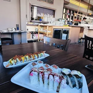 Pokemon roll in the front Spicy walu  Spicy Tuna Roll