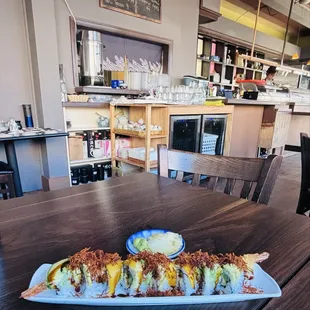 Crunchy Garden Roll and I added Shrimp Tempura