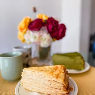 vanilla mille crepe cake