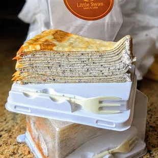 Black Sesame Crepe Cake