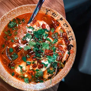 Fish Fillet Boiled W. Flaming Chili Oil