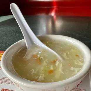 Egg drop or egg flower soup