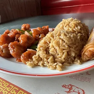 Sweet and power pork lunch combo