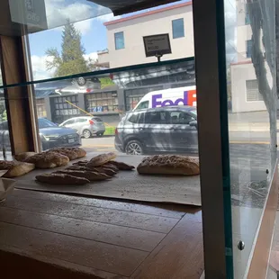 a view of the outside of a bakery