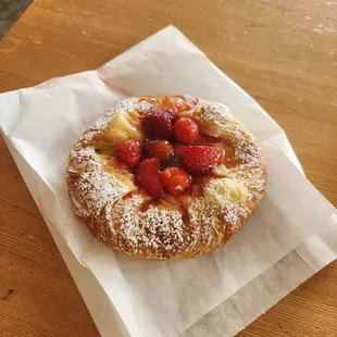 Strawberry cream cheese Danish.