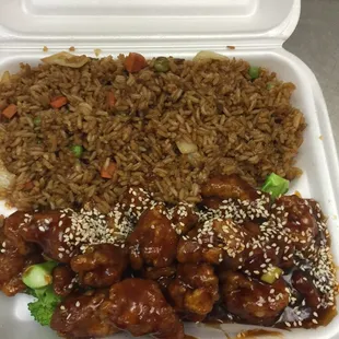 Sesame chicken combo