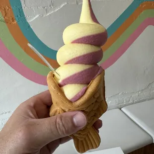 Pineapple/Raspberry soft serve