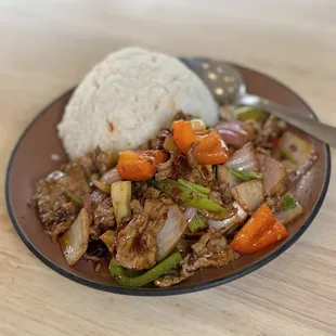 Spicy Cumin Beef Lunch Plate