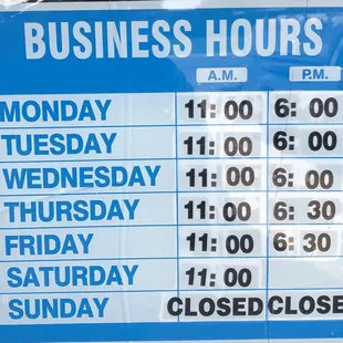 Business Hours