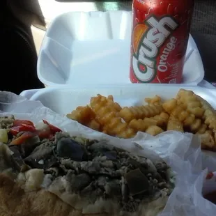 Italian beef sandwich combo