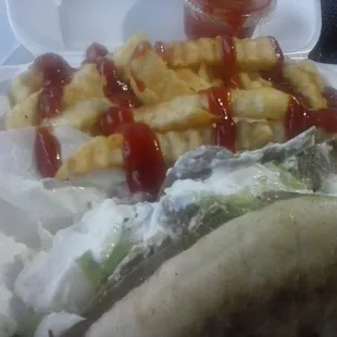 Gyro combo, comes with drink.