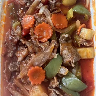 Sweet and Sour with beef