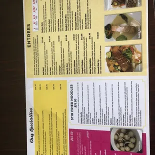 Menu of little Thai chef