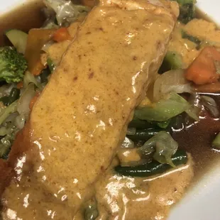 Princess of thai  Salmon with red curry sauce