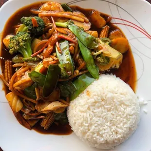 a plate of food on a table