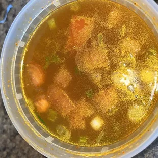 Tom Yum soup with chicken Thai hot