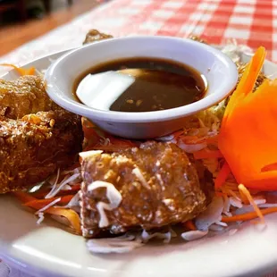 a plate of food on a table