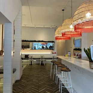 the interior of a restaurant