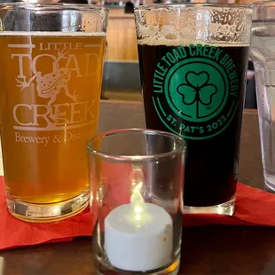 Lucky  Toad Lager &amp; Pendejo Porter, smooth always good to have Beer on Tap!