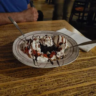 Brownie Sunday.  Enough for two.  Yummy.