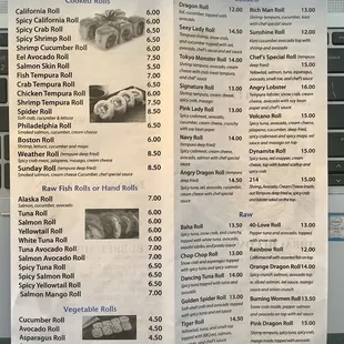 Menu as of 042423