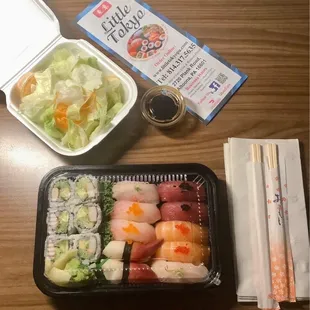 Sushi Deluxe w California Maki, Delicious! Fresh!