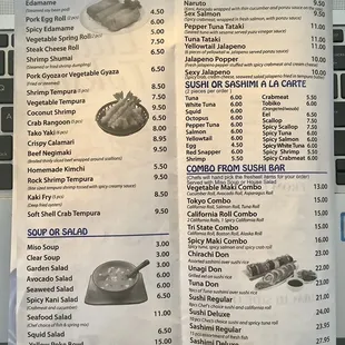 Menu as of 042423