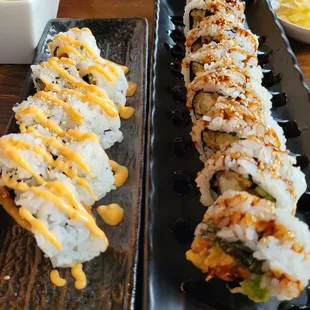 Spicy Tuna and Spider Rolls