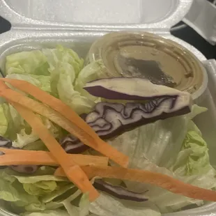 salad with ginger dressing