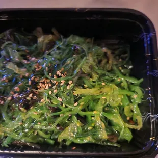 Seaweed salad is fresh and healthy