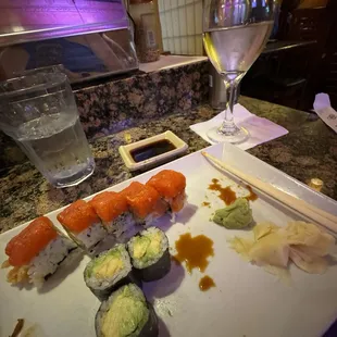 First date roll and avocado roll