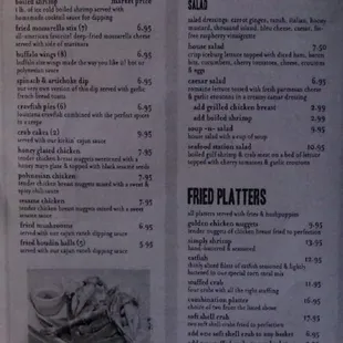 a menu for a sushi restaurant