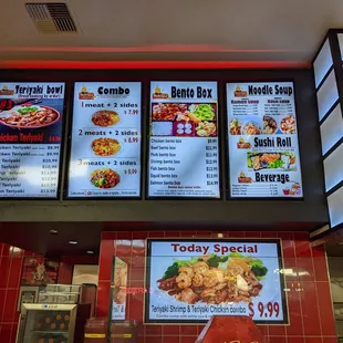 menus and prices